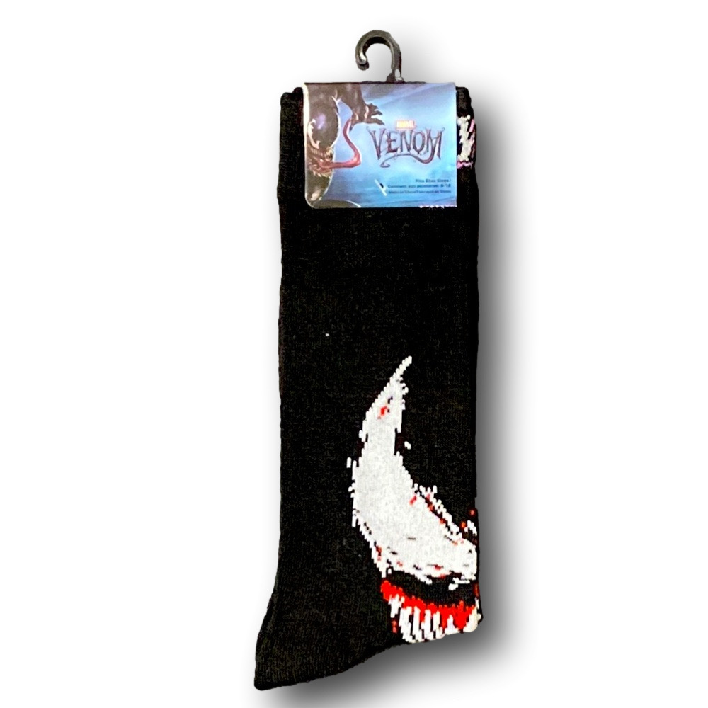 3/$20 Marvel Venom Funny Novelty Crew Socks - NWT